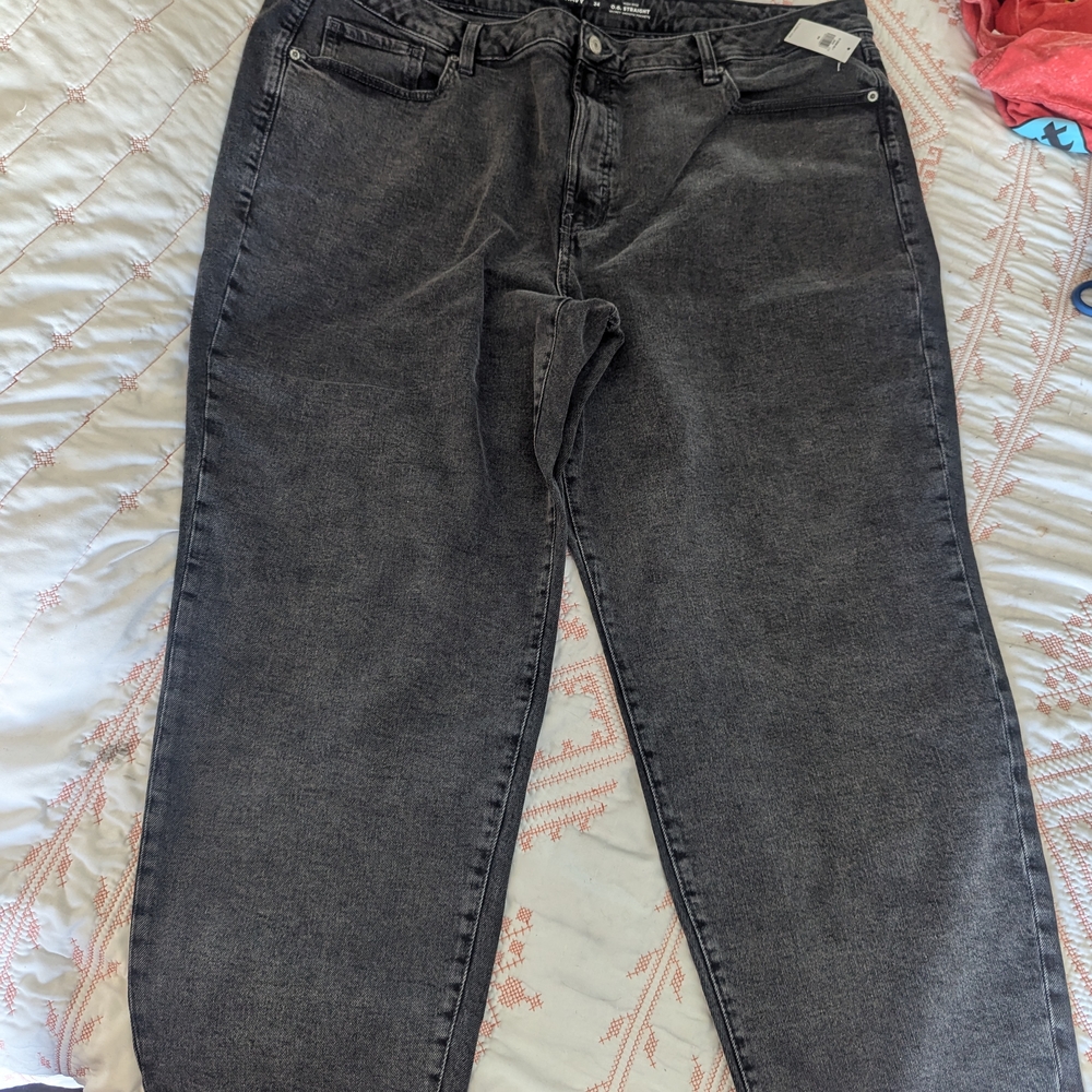 Old Navy Black High-Rise O.G. Straight Jeans